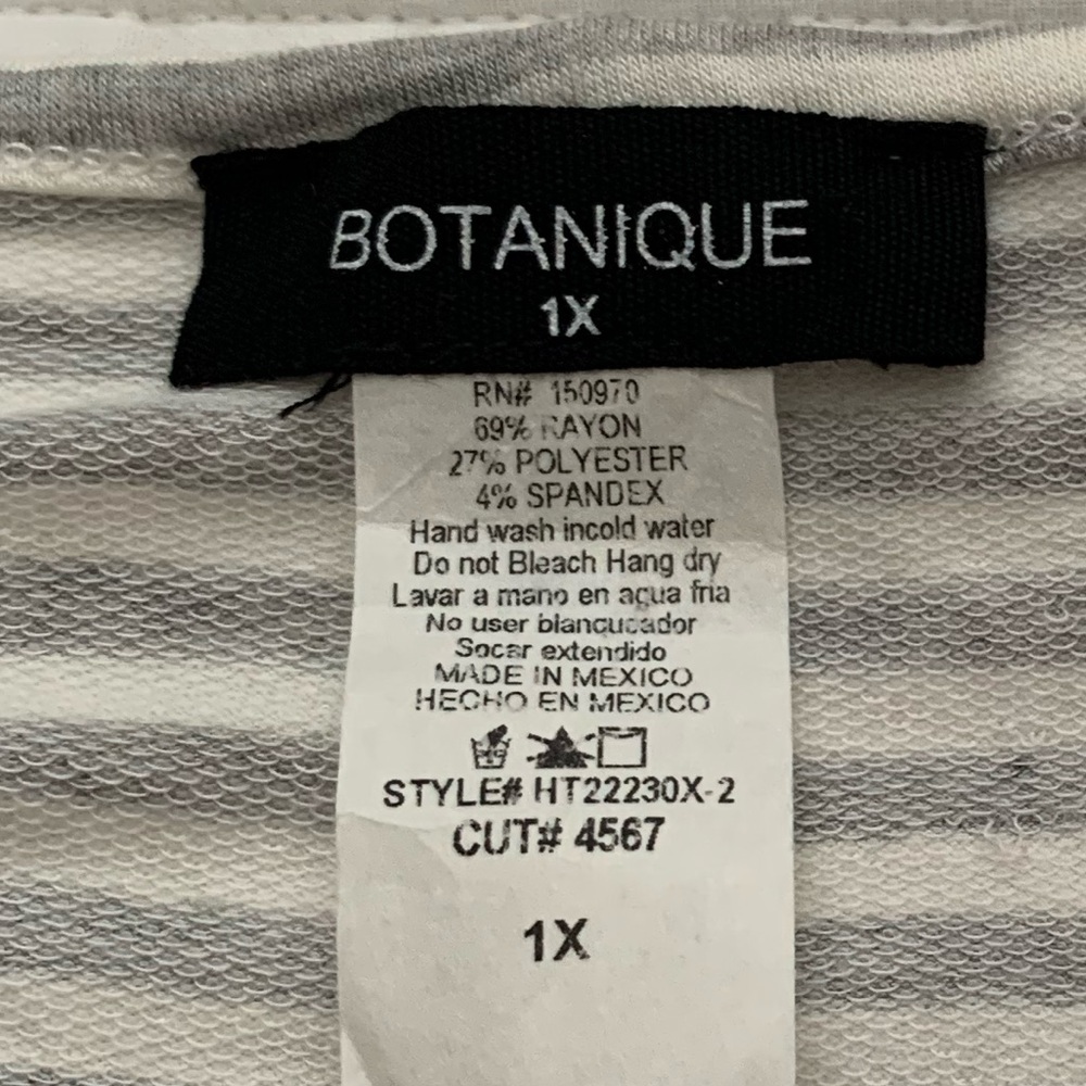 Botanique Gray Textured Top - Size 1X - Picture 6 of 9